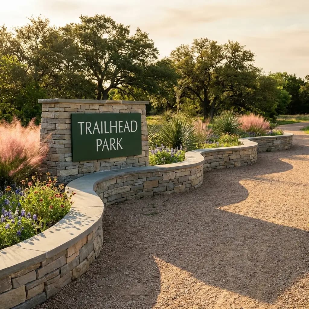 Trailhead Park Entry Wall
